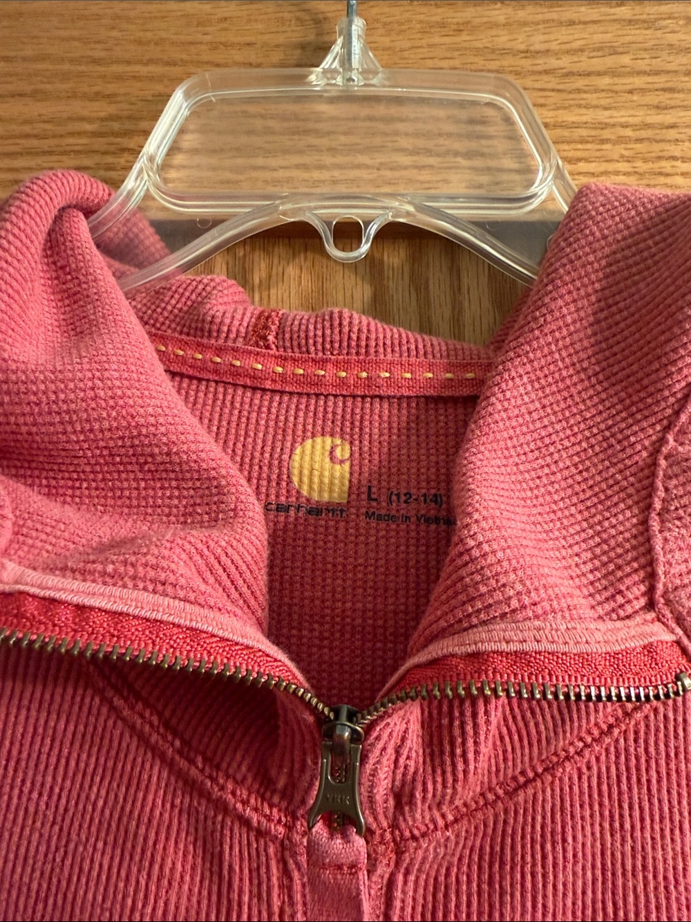 Carhartt Women's Hooded Zip Jacket in Rose Pink - Picture 3 of 7